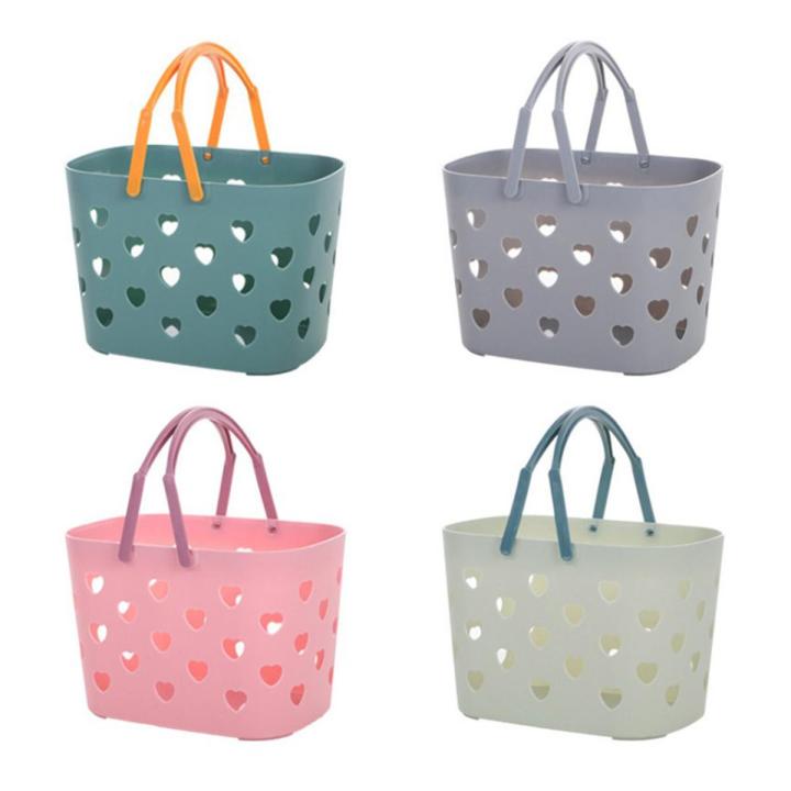 Portable Shower Caddy Tote Plastic Storage Basket with Handle Quick Dry Toiletry Box Capacity Box Organizer for Bathroom Kitchen