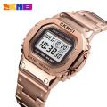 SKMEI New Men Sports Watches Count Down Waterproof Watch Stainless Steel Fashion Digital Wristwatches 1456. 
