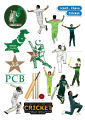 Pakistan Cricket Stickers Single, Pack of 3, 5, 8, 12 and 15 Multiple Stickers Cool and Aesthetic Stickers. 