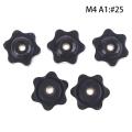 5pcs M4/5/6/8/10 Plum Hand Tighten Nuts Handle Thread Mechanical Black Thumb Nut Encounter. 