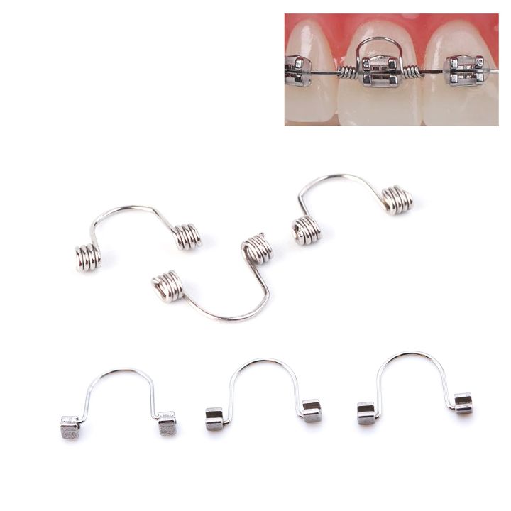 10Pcs/Pack Dental Orthodontic Anterior Teeth Torque Rectangular Springs Small Middle Big for Arch Wires Rectangular