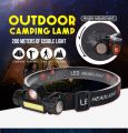Pack Of 2 LED Headlamp Magnetic USB Rechargeable COB Headlight Built-in Battery. 