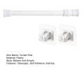 No Drill Curtain Rod Easy Install Self Adhesive Telescopic Curtain Rod for Bedroom Kitchen Anti-slip Anti-rust Holders No Drilling Needed Adhesive Curtain Rod Bracket. 