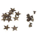 10Pcs Metal Star Studs Rivet Spike Screws for Leathercraft DIY Clothing Bags. 
