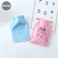 Mini Cute Cartoon Hot Water Bottle Hand Warmer Portable, Leak Proof, PVC and Sponge Material, Neck and Shoulder Pain Relief, Random Color, Small Size. 