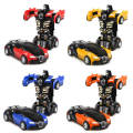New Arrival One-key Deformation Car Toys Automatic Transform Robot Plastic Model Car Funny Toys For Boys Amazing Gifts Kid Toy. 