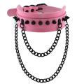 Gothic  Spike Choker Chain Collar Gothic Fashion Rivet black Leather Chokers Harajuku Grunge Goth necklace girls witch cosplay. 