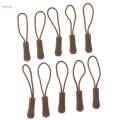 3x10pcs Zipper Pull Cord Zip Puller Fastener Slider Replacement Tan. 