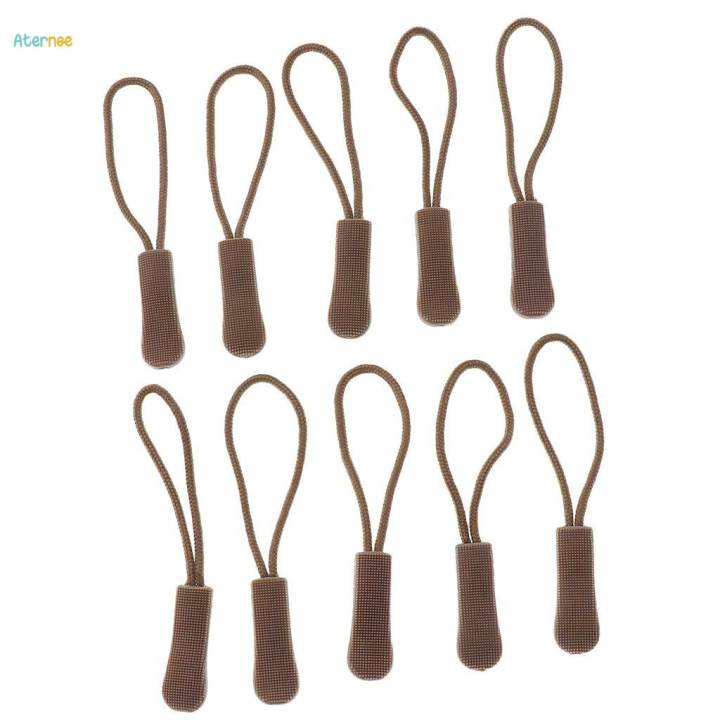 3x10pcs%20Zipper%20Pull%20Cord%20Zip%20Puller%20Fastener%20Slider%20Replacement%20Tan%20-%20Image%203