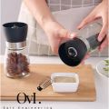 Salt and Pepper mill (Black Lid )grinder Shaker Spice Salt Container Condiment Jar Holder grinding bottles. 