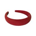 Autumn and winter high-end sense New Year's red headbands women's wide-brimmed pressed hair non-slip headbands Internet celebrity retro hairpins hair bundle headgear. 