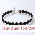 Children Necklace Girl Choker Clavicle Necklace for Children Ornament Chain Lace Elastic Knitted Collar Short Necklace for Lady. 