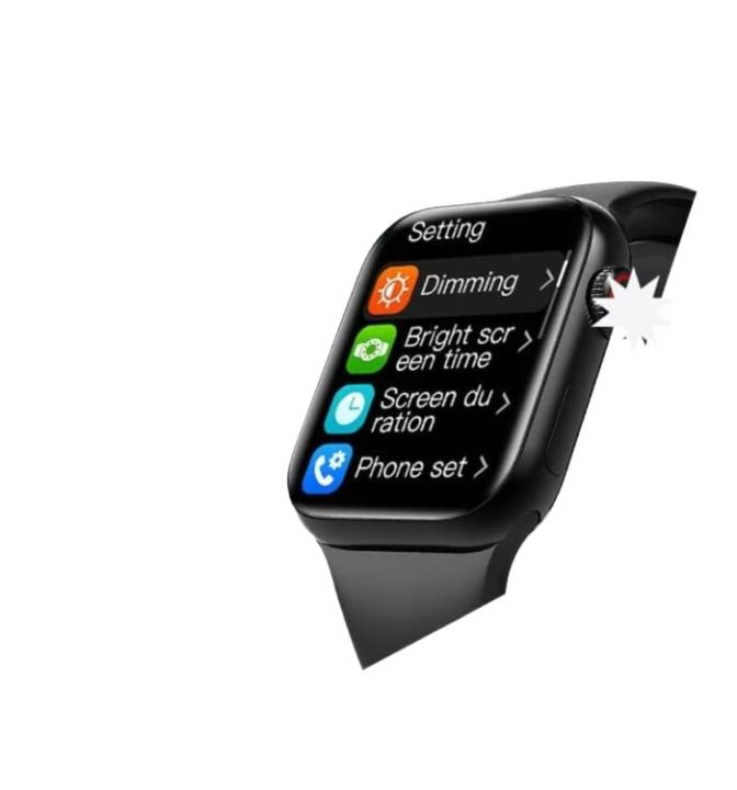 HW22 Plus Smart Watch Series 6 / 1.75 Inch Touch Screen 44mm With Silicone Band / Bluetooth Call / Rotating Crown and Full Screen / Wireless Charging / Health Monitor / Fitness Tracker (Black)