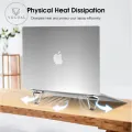 Vocoal Laptop Stand Adjustable Cooling Bracket Metal Foldable Laptop Holder Shield Shape Laptop Stand Heat Dissipation Holder Mini Portable Tilting iPad Notebook Holder Non-slip Laptop Stand. 