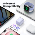 【US Plug】UGREEN Nexode GaN 30W Fast Charger for iPhone 16 15 PD3.0 USB C 1 Port Quick Charger for iPad Pro SAMSUNG S25 S24 Xiao/mi Type C Mobile Phone Charger for Realme. 