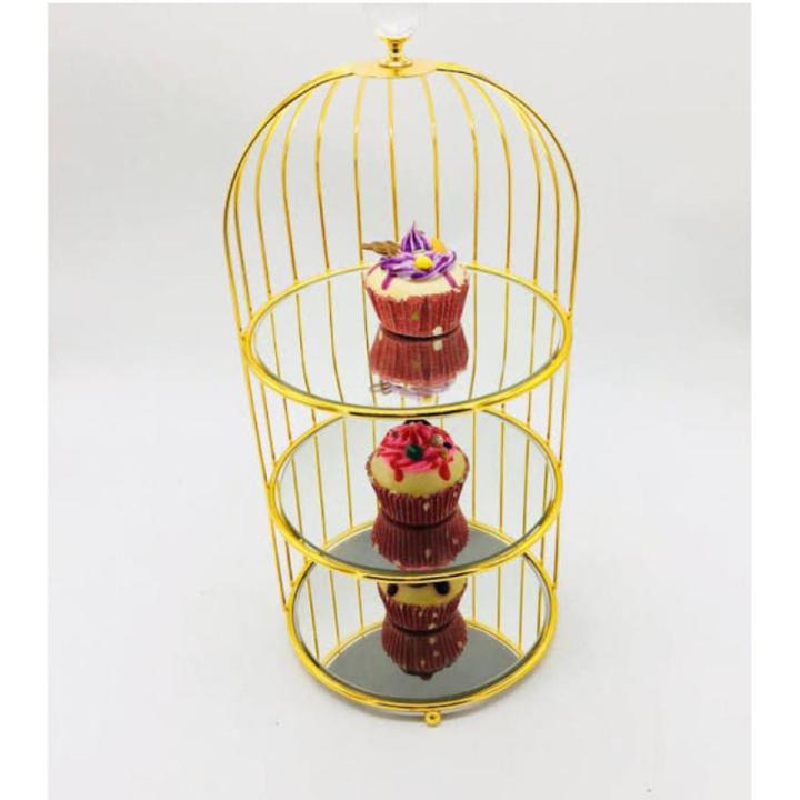 3 Lier Bird Cage Dressing Table Jewelry Stand Display Cage