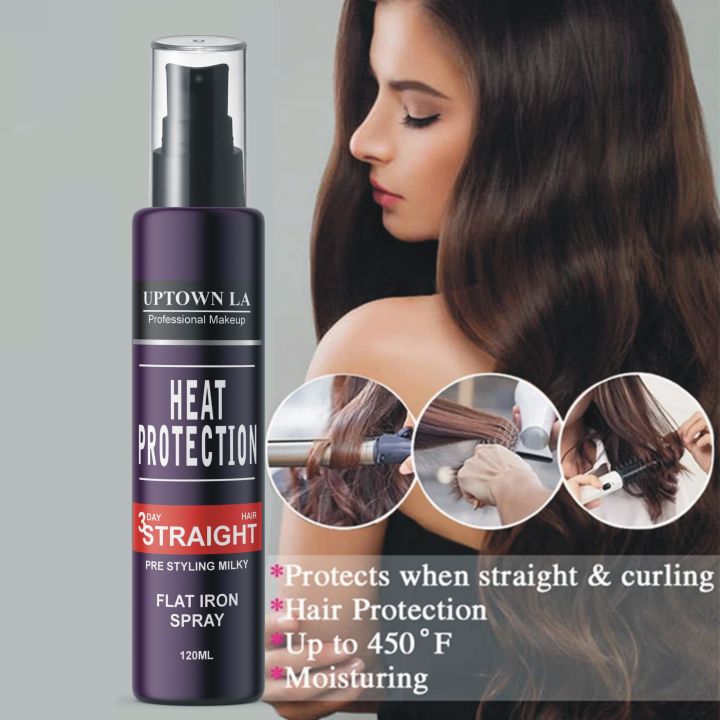 UPTOWN LA Heat Protection Spray For Hair Leave in Heat Primer Thermal Heat Protection Spray Hair Shine Mist Curly Perm Quick Styling Non washing