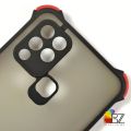 Infinix Hot 10S - Matte Translucent Shockproof Hybrid Armor Back Case cover - Camera Protection Case. 