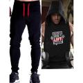 Black Gym Sleeveless Hood Tracksuit. 