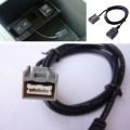 Car Aux USB Cable Adapter Female Port Extension Wire for Honda Civic Jazz CR-V Accord Stereo MP3 Interface Car Accessories. 