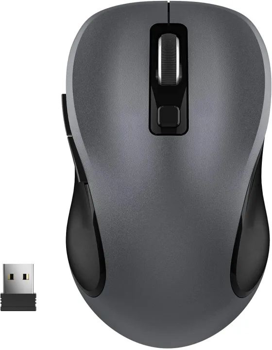 WisFox%202.4G%20Wireless%20Mouse%20for%20Laptop,%20Ergonomic%20Computer%20Mouse%20with%20USB%20Receiver%20and%203%20Adjustable%20Levels,%206%20Button%20Cordless%20Mouse%20Wireless%20Mice%20for%20Windows%20Mac%20PC%20Notebook%20(Grey)%20-%20Image%202