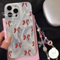 Couple Cartoon Retro Bowknot Pearl Case For Redmi 12 13 13C 14C A3 9C 12C A1 10 9 10C A2 10A 9T 9A Note 13 11s 11 9 8 12 10 10s Pro Max Poco X6 C65 M3 C61 Feather Yarn Cover. 