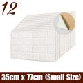 [Pack of 12] 3D Brick Wall Stickers Self Adhesive Wallpaper Sheets 3mm  Peel and Stick Wall Brick Room Panels PE Foam High Quality Bricks Wallpaper. 