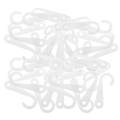 50x Plastic J Hooks Fasteners for Socks T-Shirts Retail Display Hanger White. 