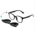 6 In 1 Spectacle Frame Men Women With 5 PCS Clip On Polarized Sunglasses Magnetic Glasses Male Computer Optical 2201. 