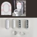 Solitary waves 6Pcs Universal Toilet Seat Buffers Pack EVA White Stop Bumper Shock Absorption Round Long Rubber Pad Toilet Cover Cushion. 