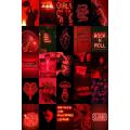 Red Theme Aesthetic Wall Photo Collage Kit 21 Cards 4x6 Inch HD Quality Prints. 