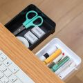 Under Desk Drawer Organizer Pencil Tray Storage Box Table Hidden Stationery Pen Holder Case Self Stick for Office School Home. 
