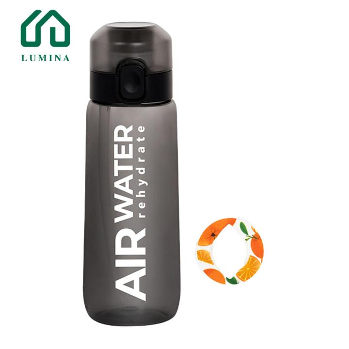 Lumina Clear Water Bottle 750ml Fruit Flavor Water Bottle with Leak-proof Design for Travel Sports Large Capacity Scented Ring Straw Cup for Men Women Reusable Water Bottle