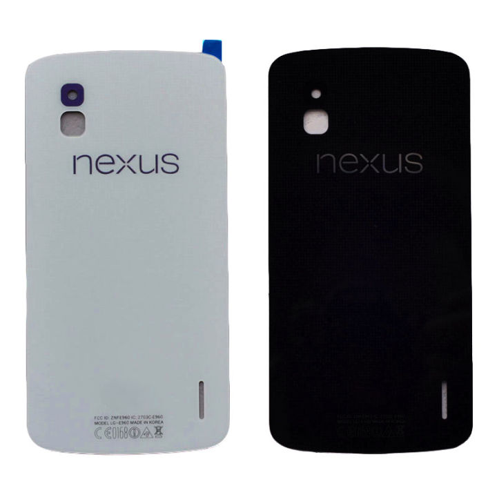 For LG Google Nexus 4 E960 Glass Battery Cover Lens Rear Housing Back Case Housing Lens+Logo