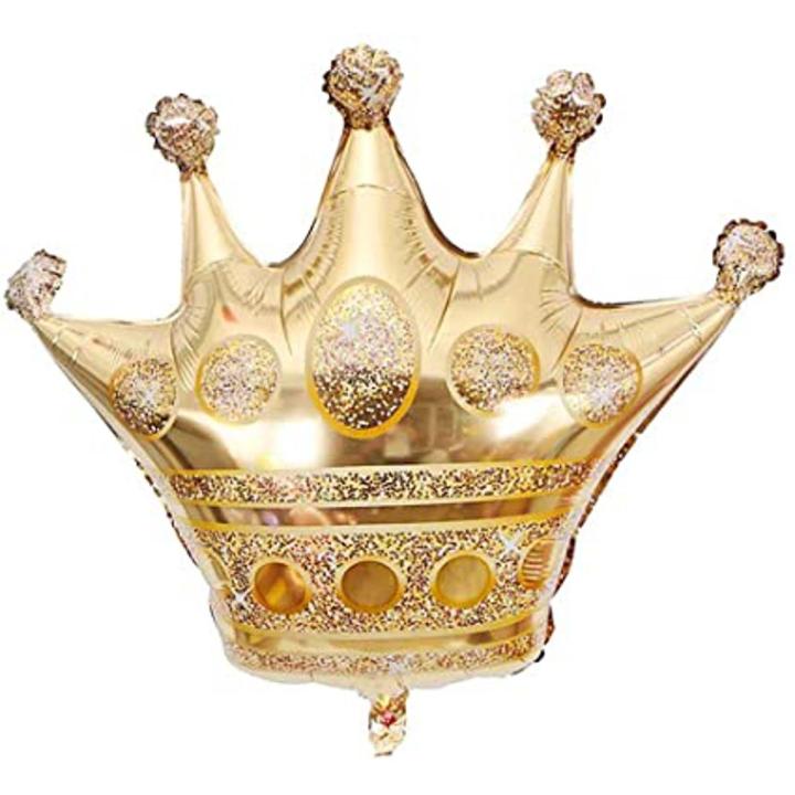 Golden Crown Foil Balloon For Birthday Celebrations.