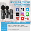 K9 Collar Wireless Dual Microphone for Video Recording Best Lavalier Mic Compatible with USB Type-C & Lightening Port Smartphones / Laptop for Gaming/ Vlogging/ Live Stream/ Interview with Smart Noise Cancellation (Not Supported SAMSUNG, INFINIX, TECNO). 