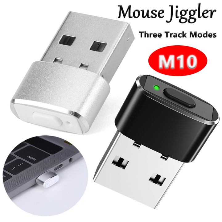 Color Shifter Makes Calculate Move Cursor Mouse Jitter Undetectable Mini Auto Mouse Test On/Off USB Auto Stay Awake Plug and Play Silver