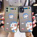 dienya For Asus Zenfone Live Case Creative Frosted Transparent Hard Phone Case Square Edge Pattern Silicone Casing Cartoon Doraemon Full Back Cover Camera Shockproof Protection Softcase. 