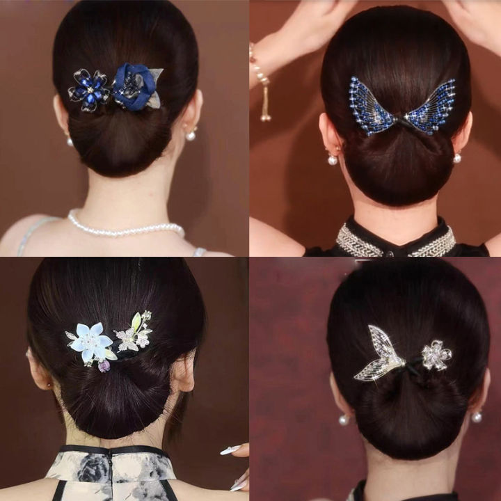 Korean Style Women's Hair Twister Crystal Curler Exquisite Temperament Hairpin Curling Hair Hairpins Elegant Hair Accessories Podazz