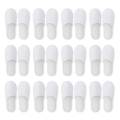 Disposable Slippers,12 Pairs Closed Toe Disposable Slippers Fit Size for Men and Women for Hotel, Spa Guest Used, (White). 