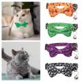Halloween Cat Collar with Bow Tie and Bell Cats Charm Funny Comfortable for Boys and Girls Kittens. 