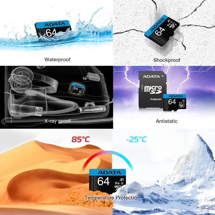 Adata%2064gb%20MicroSD%20Memory%20Card%20with%20Adapter%20-%20100MB/s%20Read%20Speed%20(100%20%25%20Original%20)%20-%20Image%205
