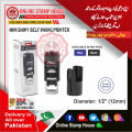 Mini 12mm Self inking Custom Round Rubber Stamp Shiny R512 -Using for paper and card with blue or black ink pad. 