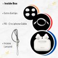 Airpods Pro 2 Master Copy True Wireless Earbuds-Bluetooth 5.1-White Color-Superior Audio Quality-Super Bass Sound-NFC-Compatible with All Your Phones - Redesigned Charging Case. 