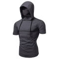 new Mens Gym Thin Hoodie Long Sleeve Hoodies With Mask Sweatshirt Casual Splice Large Mask Hoodie Sweatshirt Hooded Tops Cycling. 