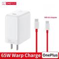 100% Original 65W Warp PD Charger for OnePlus - SuperVooc Charger for all Smartphones | 65W Power Adapter + Cable. 