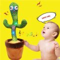 Rechargeable Dancing Cactus Toy with Songs - Funny Electronic Singing Dancing Cactus- Shaking Cactus Lightning- Wriggle Twisting Cactus Cute Plush Toy Education Toy for Children Playing -Home Decoration Kids Toy. 