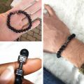 Gym Dumbbells Beads Bracelet Natural Stone Barbell Energy Weights Bracelets for Women Men Couple Pulsera Wristband Jewelry Gift. 