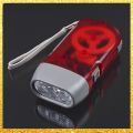 Emergency mini self-charging hand pressing 3 led hand crank flashlight outdoor camping lights manual generator torch light. 