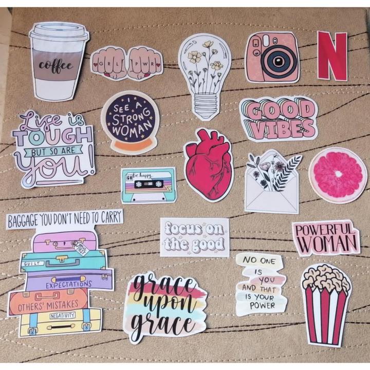 Aesthetic Art Stickers -for mobile back, Laptop, dairy and for ...